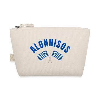 Alonnisos Crossed Greek Flags  - Organic Pouch - nature - Front