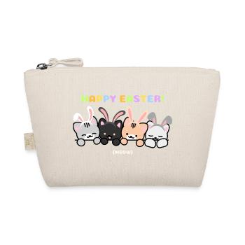 Cats with Rabbit Ear Bands - Organic Pouch - nature - Front