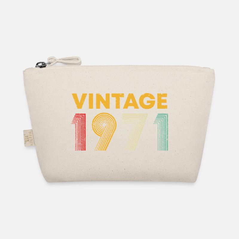 Logo vintage à rayures néon de 1971 Trousse biologique