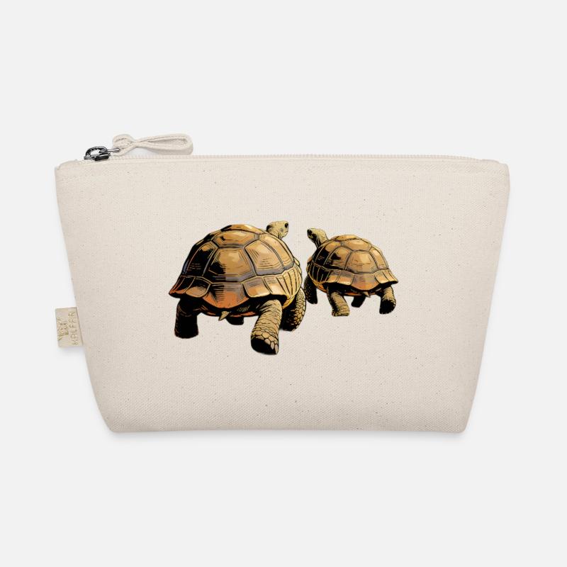 Duo turtles in the evening light Organic Pouch