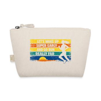 Running Jogging Funny Saying Sunrise Retro - Organic Pouch - nature - Front