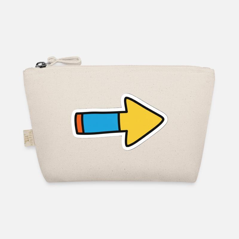 Comic Arrow Direction Right Organic Pouch