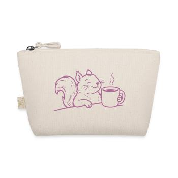 Squirrel Coffee Illustration Coffee Love - Organic Pouch - nature - Front