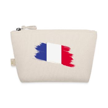 Drapeau français – Tricolore au style coup de pinceau - Trousse biologique - nature - Devant