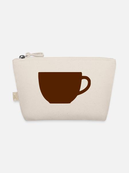 Kaffee Tasse Geschenk Kaffeetrinker - Bio-Täschchen - Natur