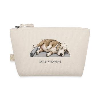 Bedlington Terrier Yoga Dog Day 3 Attempting - Organic Pouch - nature - Front