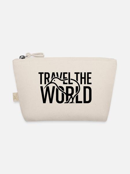 Kiwi Vogel Umriss Travel The World – Minimalistisc - Bio-Täschchen - Natur