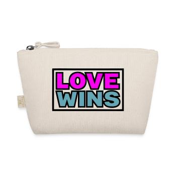 Love Wins Quote Graphic - Organic Pouch - nature - Front