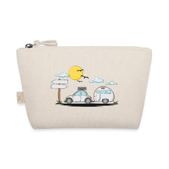 Wohnwagen mit Wunschtext – Perfekt für den Ruhesta - Bio-Täschchen - Natur - Vorne