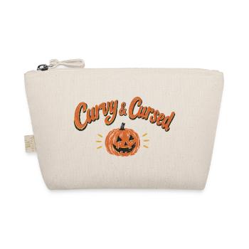 Curvy & Cursed – Vintage Kürbis Halloween Print - Bio-Täschchen - Natur - Vorne