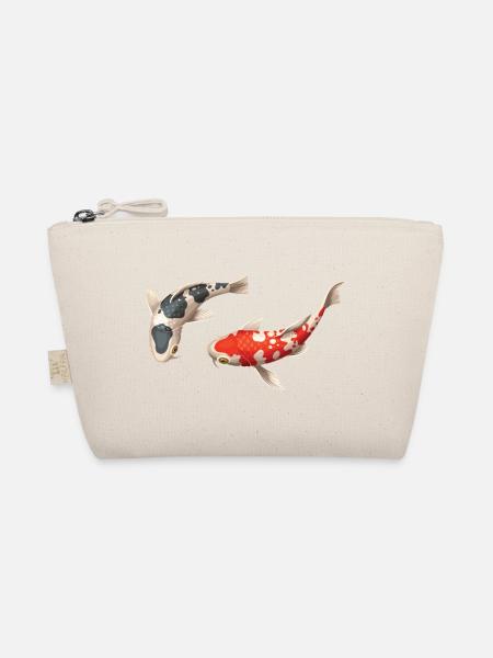 Japanisches Koi-Fischpaar - Bio-Täschchen - Natur
