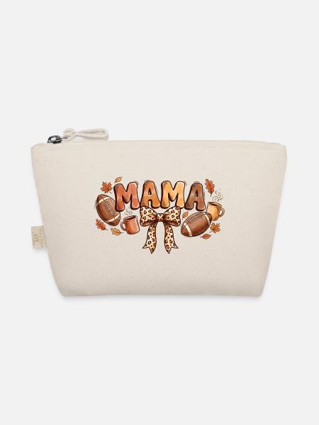 Herbst-Fußball Mama Leopard Bow - Bio-Täschchen - Natur