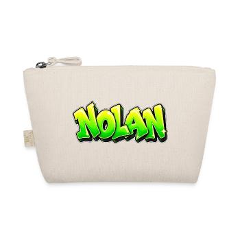 NOLAN in Graffiti: der Name, der alles auseinanderreißt! - Bio-Täschchen - Natur - Vorne