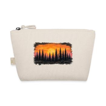 Sonnenuntergang Waldsilhouette - Bio-Täschchen - Natur - Vorne