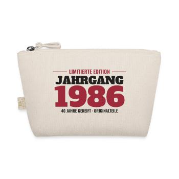 Jahrgang 1986 Limitierte Edition – 40. Geburtstag - Bio-Täschchen - Natur - Vorne