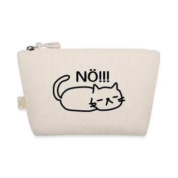 Nö Lustige Faule Katze - Bio-Täschchen - Natur - Vorne
