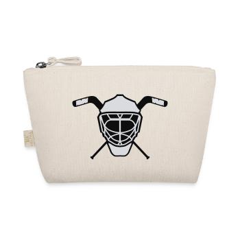 Hockey Maske 3 neutral zweifarbig - Bio-Täschchen - Natur - Vorne