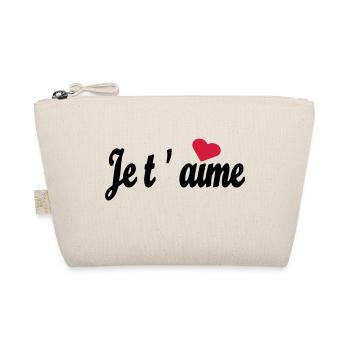 Je t ´aime - Bio-Täschchen - Natur - Vorne