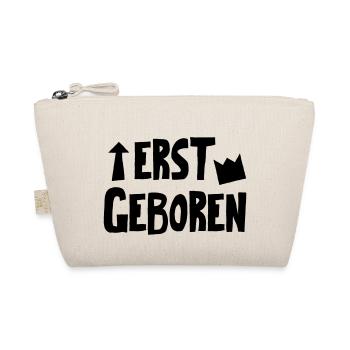 Zwillingsbody "Erstgeboren" - Bio-Täschchen - Natur - Vorne