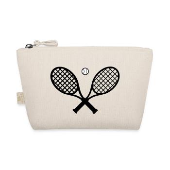 Tennisschläger und Tennisball - Bio-Täschchen - Natur - Vorne