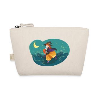 Witch Night Moon Cat - Organic Pouch - nature - Front