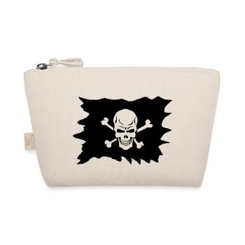 Tod Kopf Schädel flag flag Pirate2 - Bio-Täschchen - Natur - Vorne