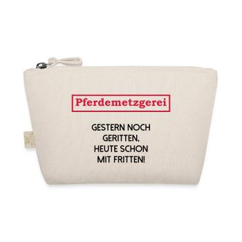 Pferd gestern noch geritten heute mit Fritten - Bio-Täschchen - Natur - Vorne