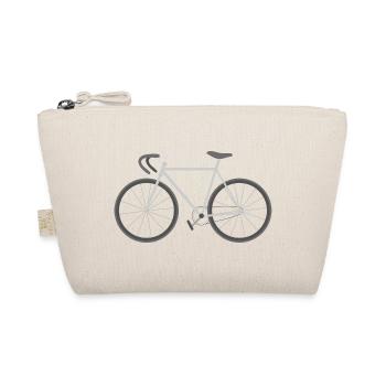 Minimal Bicycle Silhouette Graphic - Organic Pouch - nature - Front