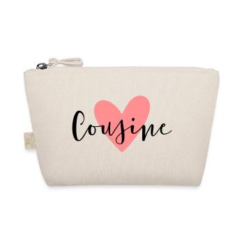 Cousin heart love family gift - Organic Pouch - nature - Front
