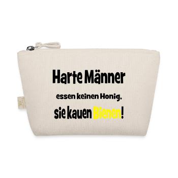 Harte Männer essen keinen Honig, sie kauen Bienen! - Bio-Täschchen - Natur - Vorne