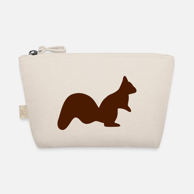 wachsames Eichhörnchen Streifenhörnchen Silhouette Bio-Täschchen