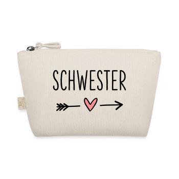 Schwester Herz Pfeil Liebe Freundin Geschenk - Bio-Täschchen - Natur - Vorne