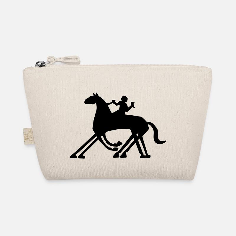 odin on sleipnir scandinavian viking symbol Organic Pouch