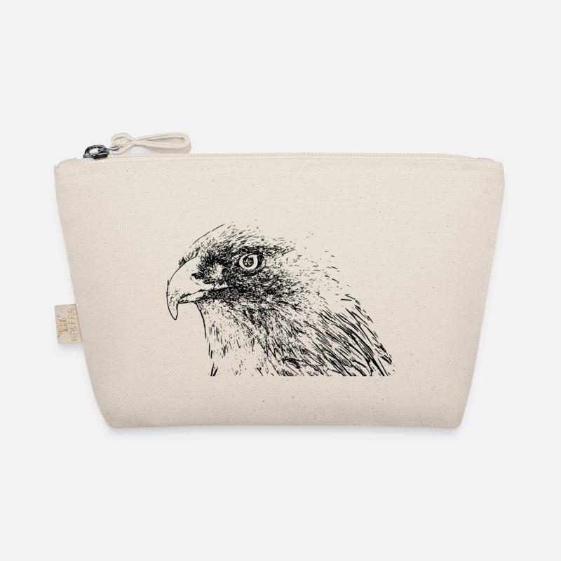 Adler eagle head tribal tattoo falcon buzzard Organic Pouch