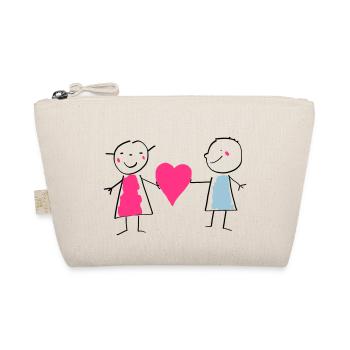 Love / Amour / Liebe Valentine's Day Valentinstag - Organic Pouch - nature - Front