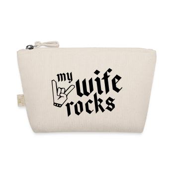 my wife rocks design - Bio-Täschchen - Natur - Vorne
