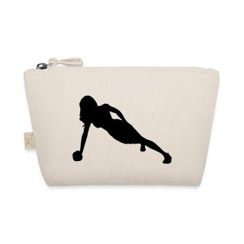 fitness frau silhouette - Bio-Täschchen - Natur - Vorne