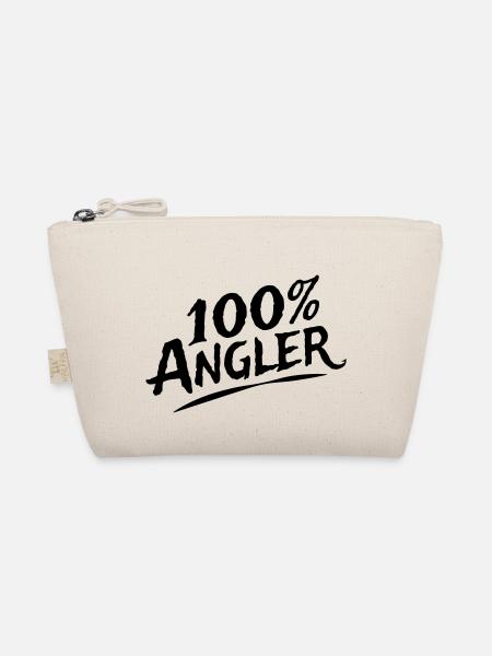 100 Prozent Angler - Angeln, Anglershirt - Bio-Täschchen - Natur - Vorne