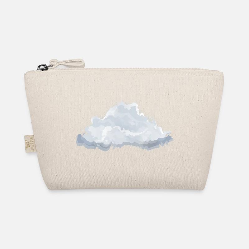 single drawn fluffy white cloud Organic Pouch