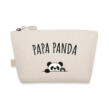 Papa panda, idée cadeau papa - Trousse biologique - nature - Devant