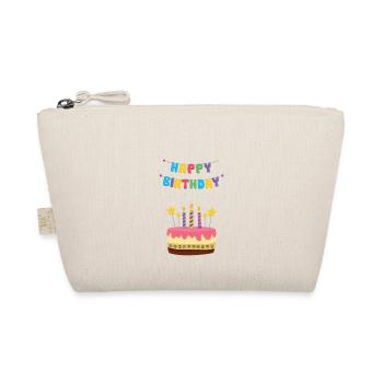 Happy Birthday - Enjoy the cake! All the best! - Organic Pouch - nature - Front