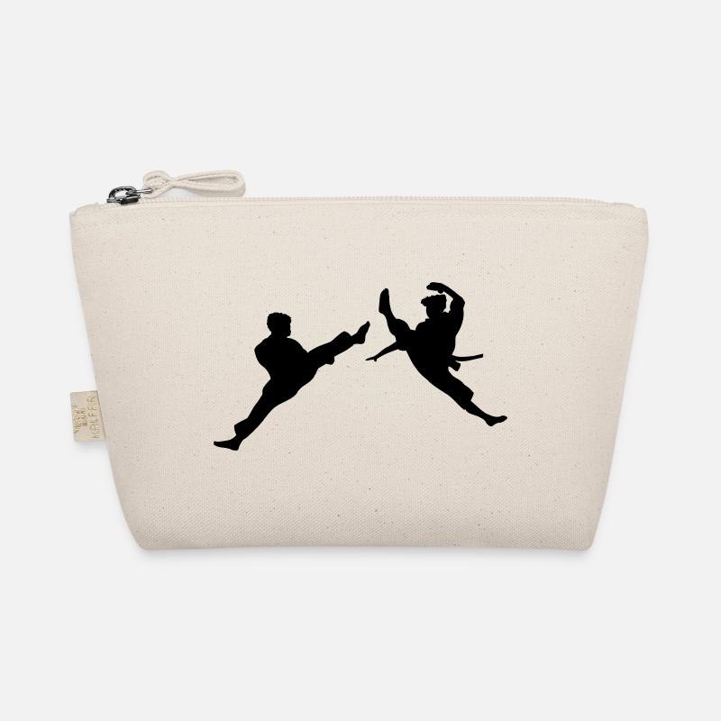 Two flying karate kick or teakwondo kick Organic Pouch