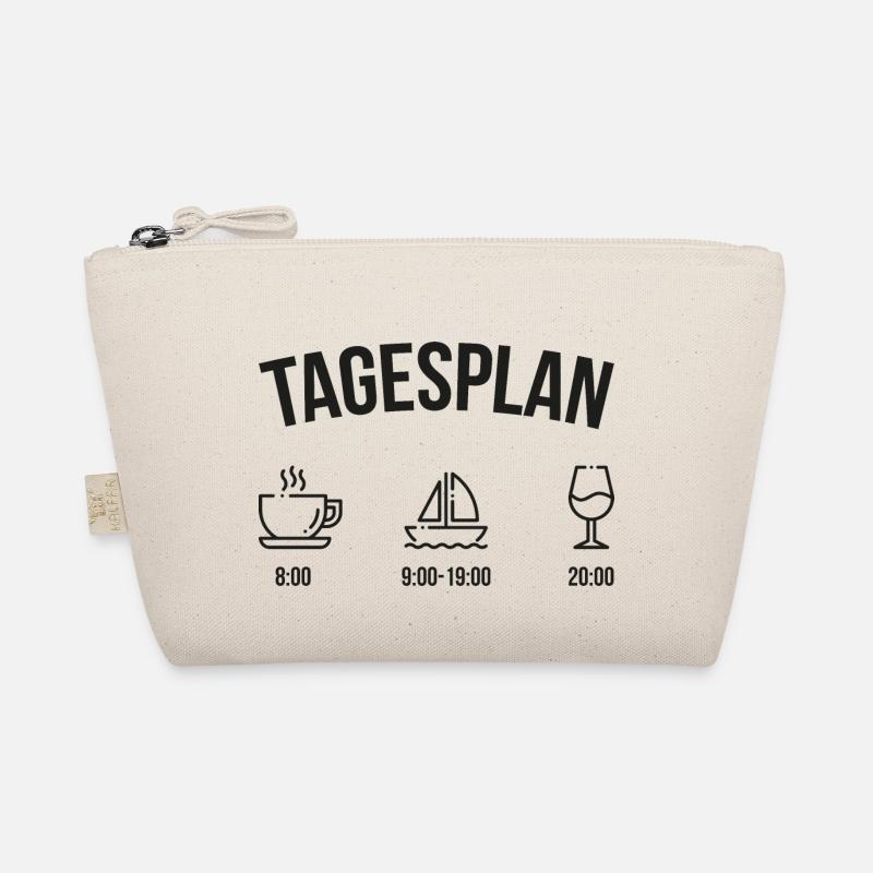 Tagesplan Geschenk Boot Segler Segelboot Bio-Täschchen