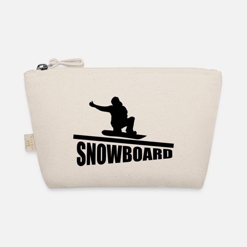 Snowboard Snowboarder Bio-Täschchen