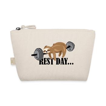 Sloth Funny Sayings Fitness Sport Gym Logo - Organic Pouch - nature - Front