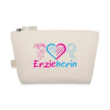 Erzieherin Kindergarten Kita Herz Mädchen Junge - Bio-Täschchen - Natur - Vorne