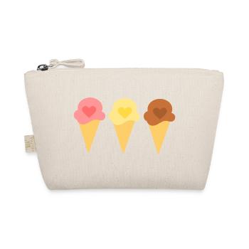 Ice Heart Ice Cream Fraise Crème glacée Boutique de crème glacée Cadeau - Trousse biologique - nature - Devant