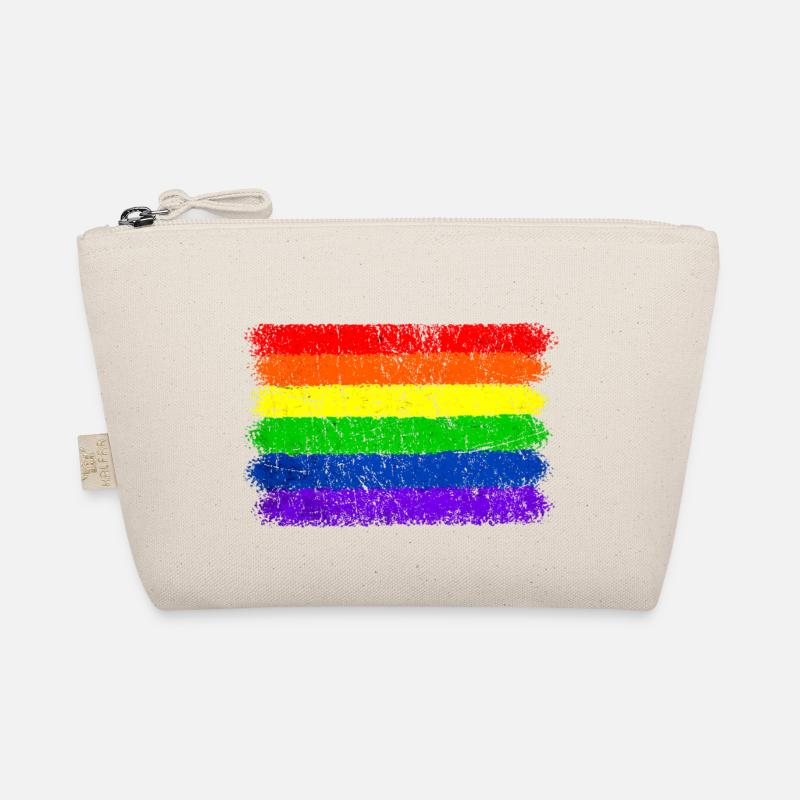 Drapeau arc-en-ciel Vintage Trousse biologique