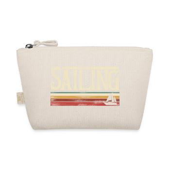 Segeln Segler Segelboot Retro Vintage - Bio-Täschchen - Natur - Vorne