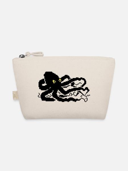 8bit pixel octopus - Organic Pouch - nature - Front